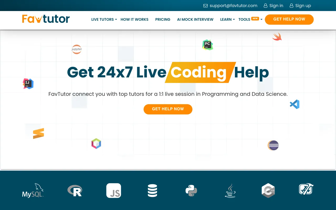 Screenshot of FavTutor