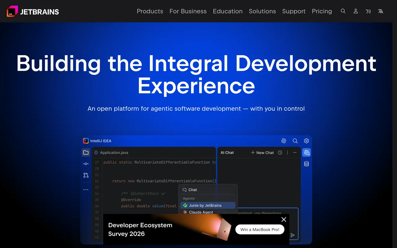 Screenshot of JetBrains