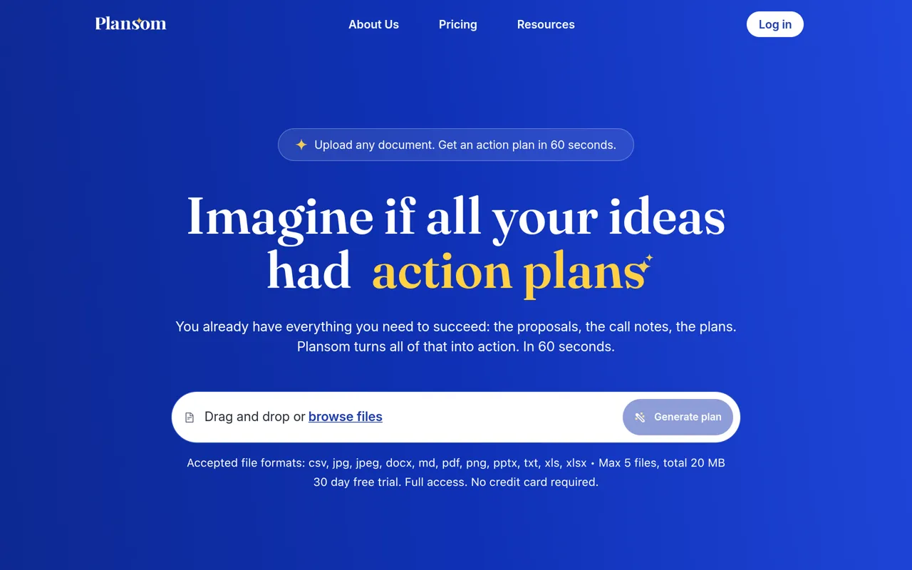 Screenshot of Plansom