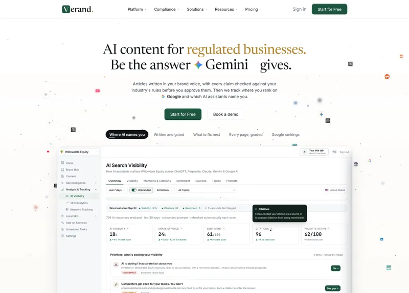 Screenshot of Verand
