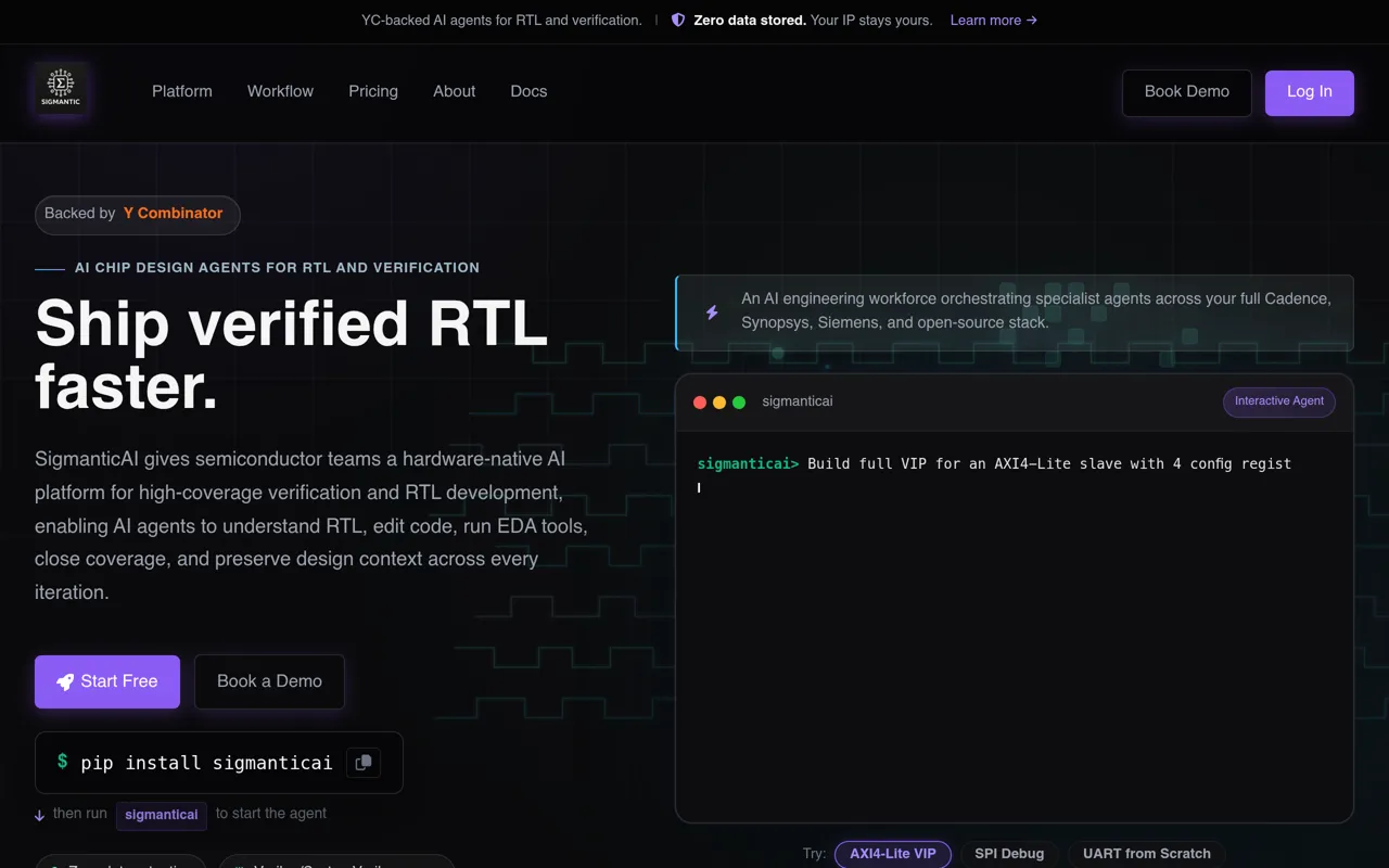 Screenshot of SigmanticAI