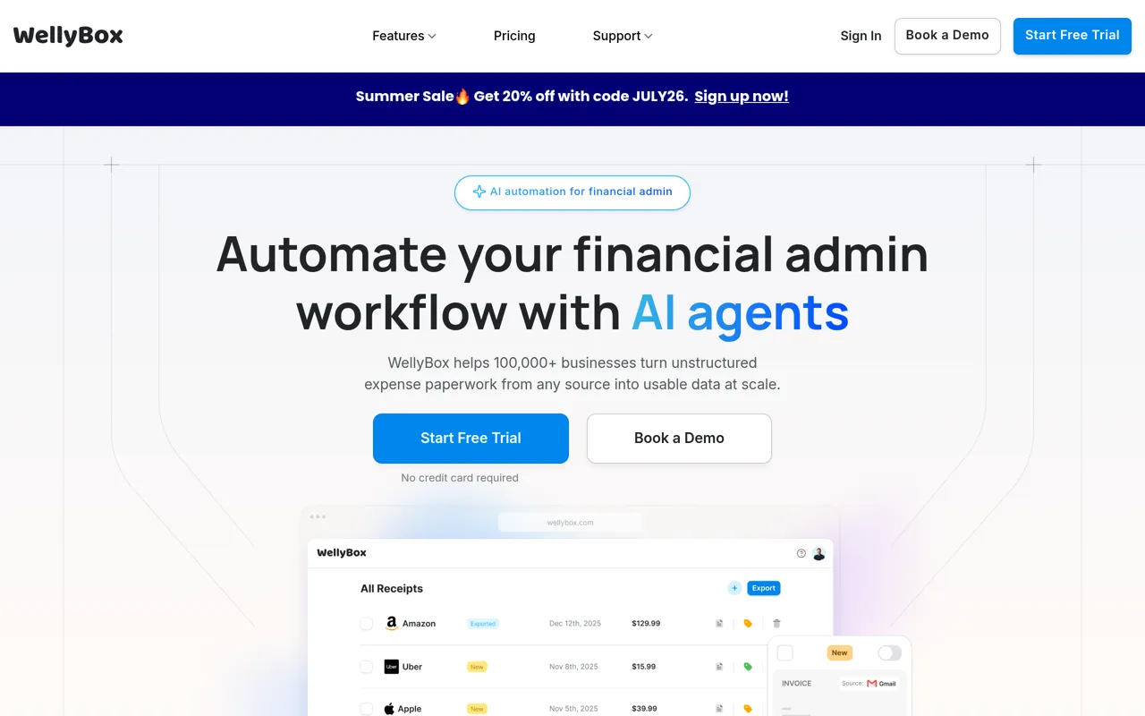 Screenshot of WellyBox