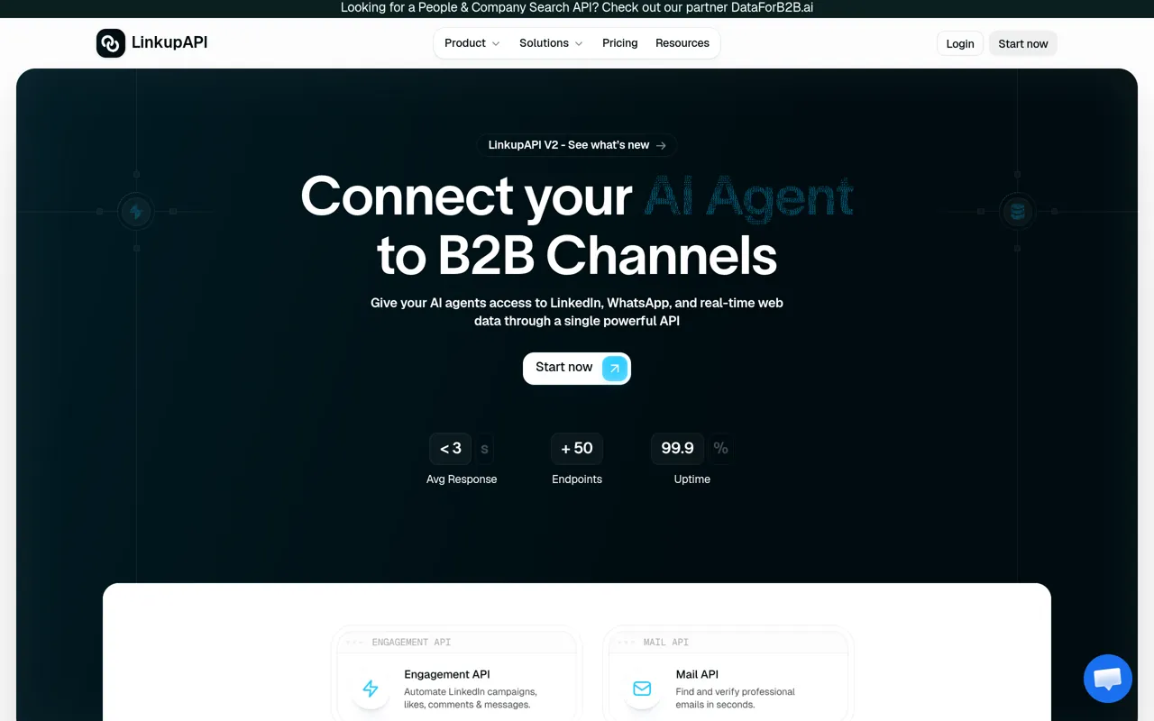 Screenshot of LinkupAPI