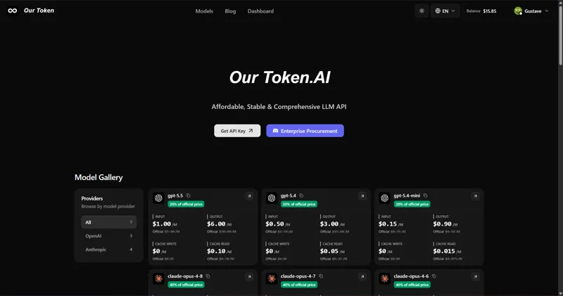 Screenshot of OurToken