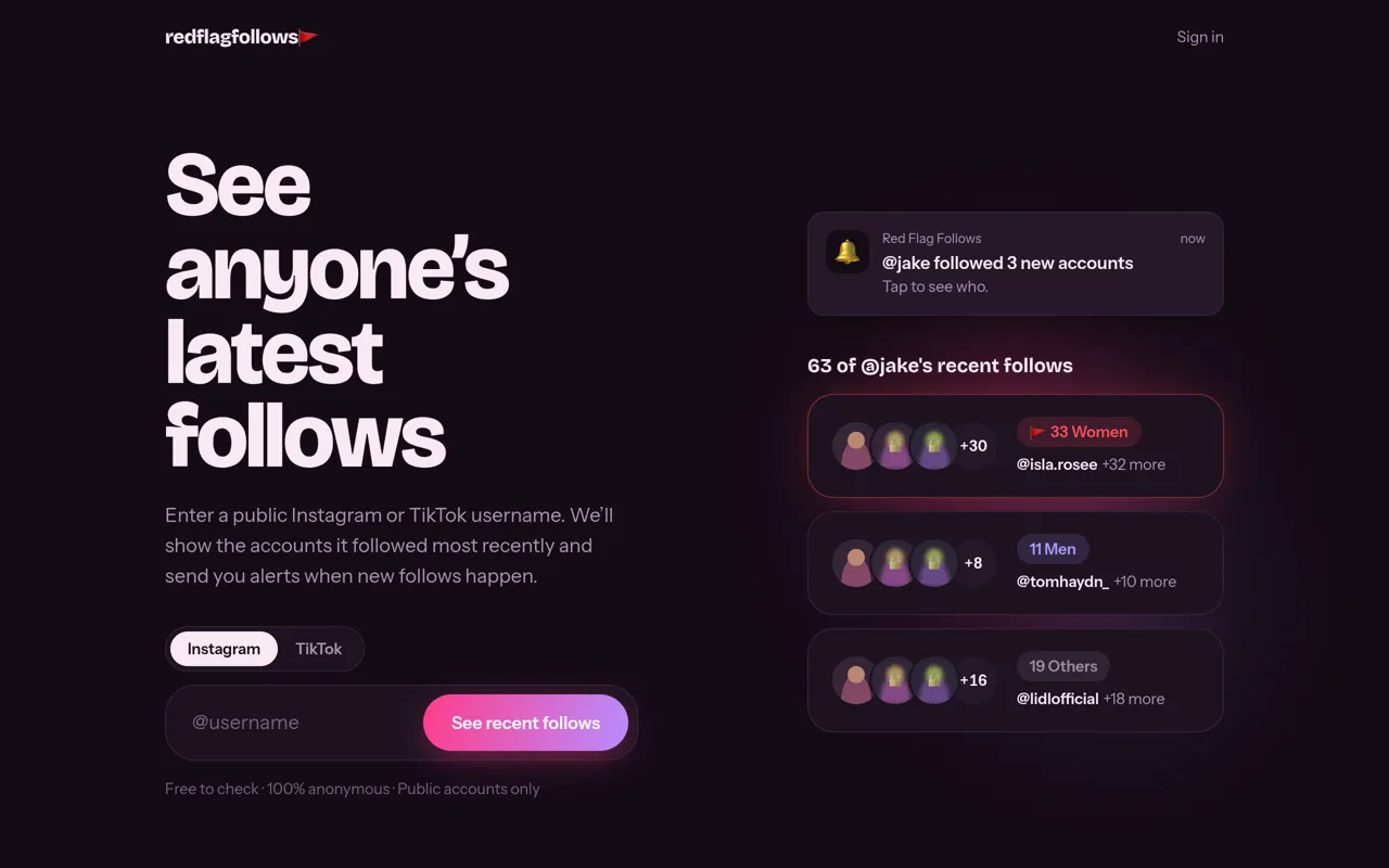 Screenshot of Red Flag Follows