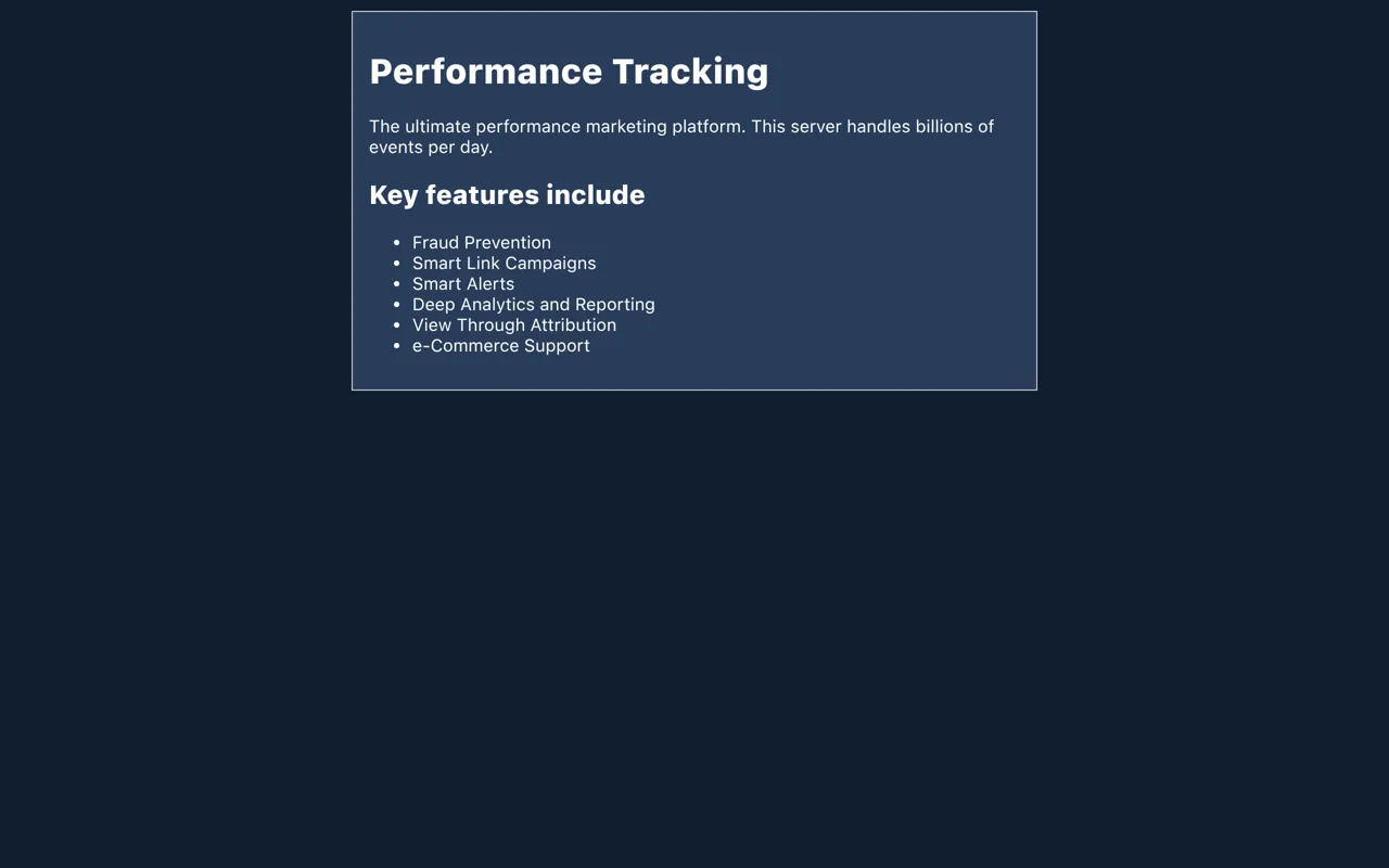 Screenshot of Surge Card
