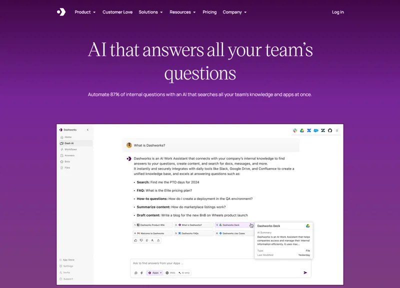 Screenshot of Dashworks