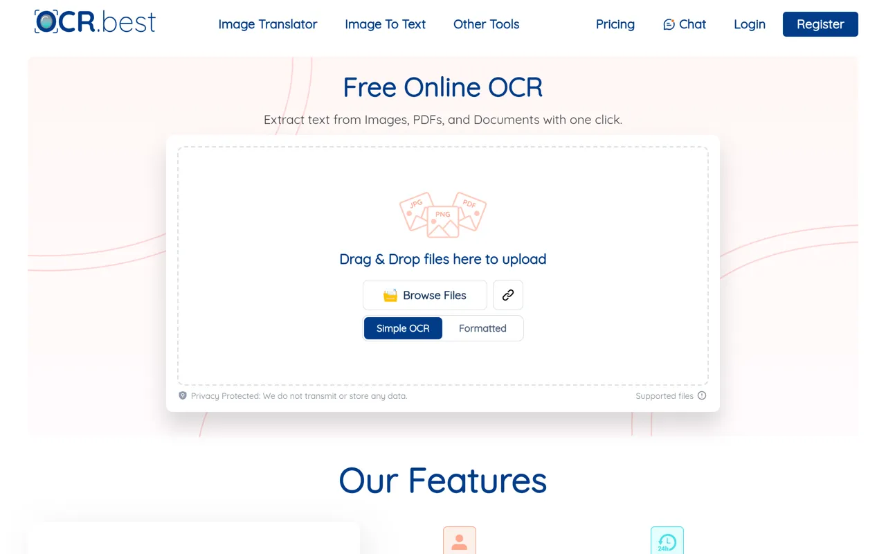 Screenshot of OCR.best