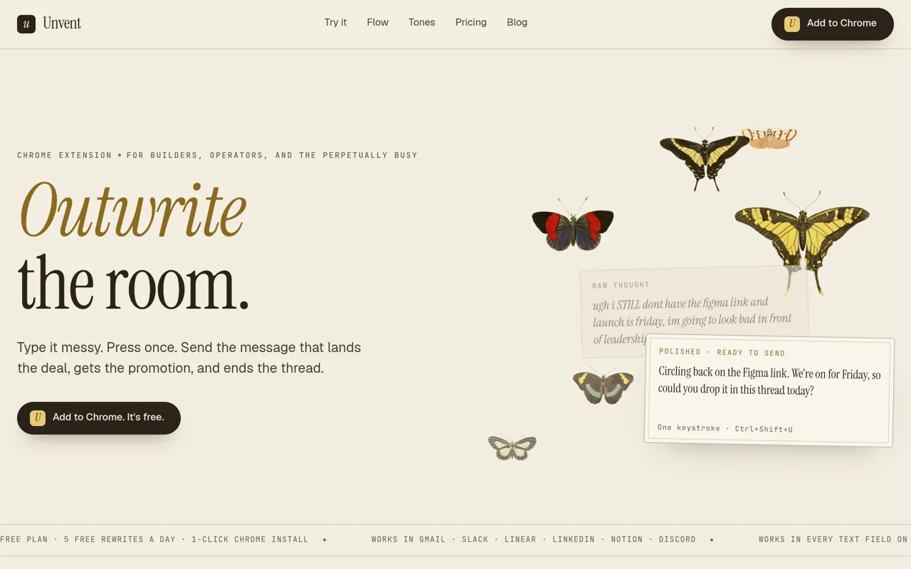 Screenshot of Unvent