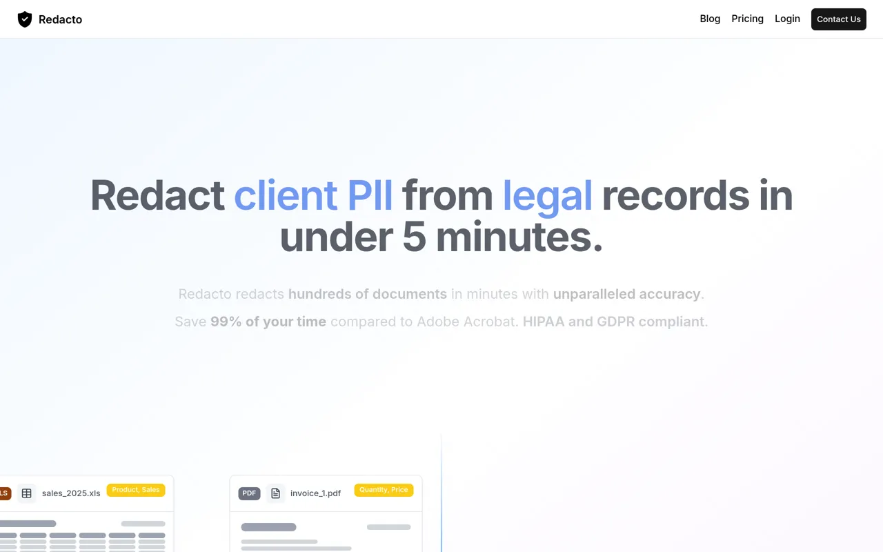 Screenshot of Redacto