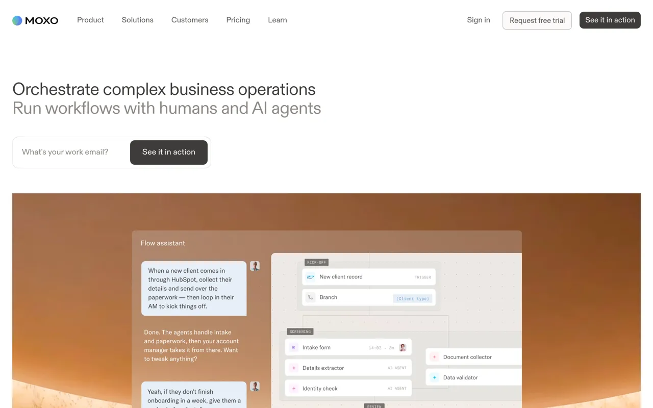 Screenshot of Moxo