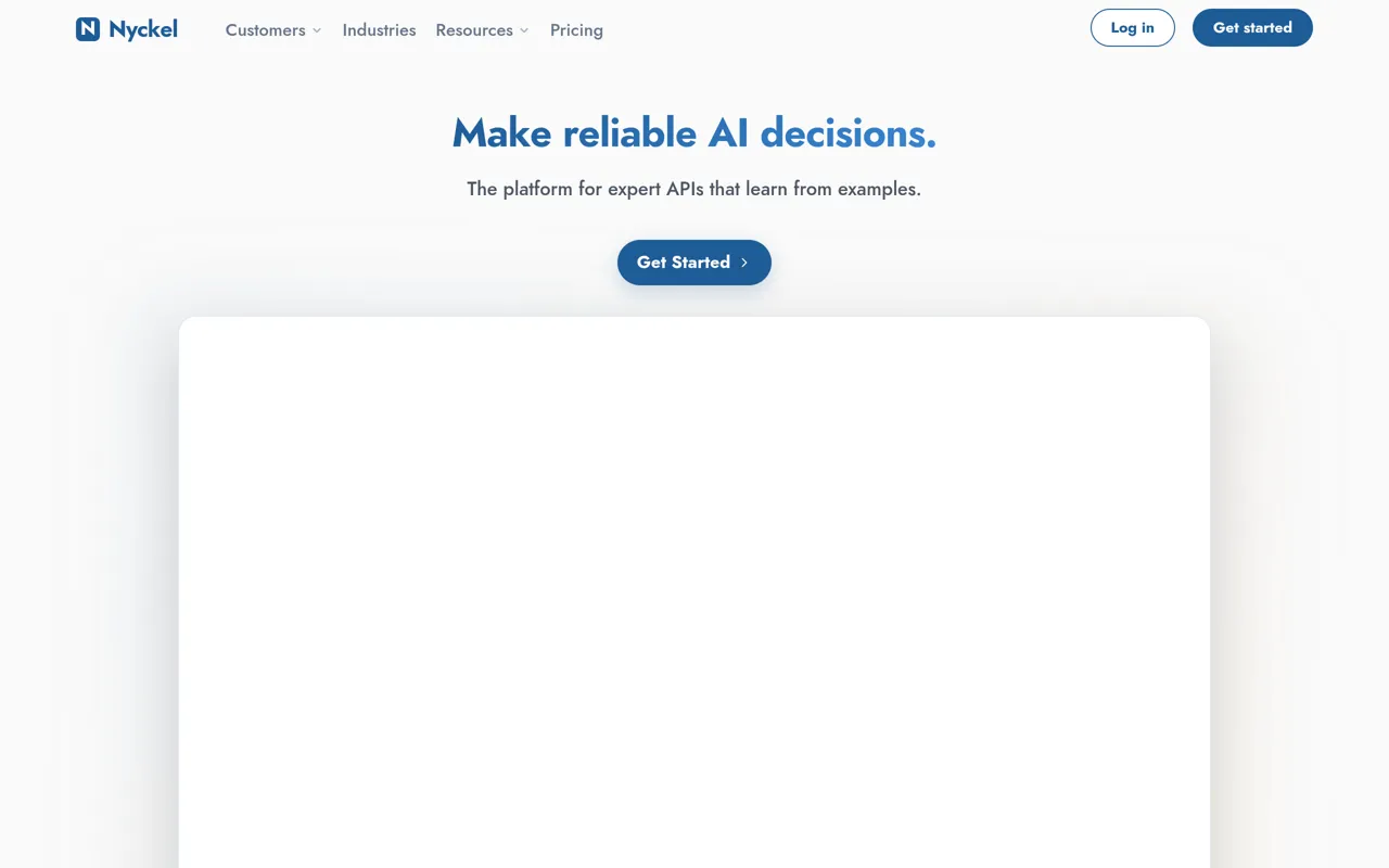 Screenshot of Nyckel