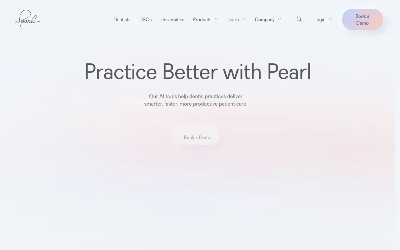Screenshot of Pearl Dental AI