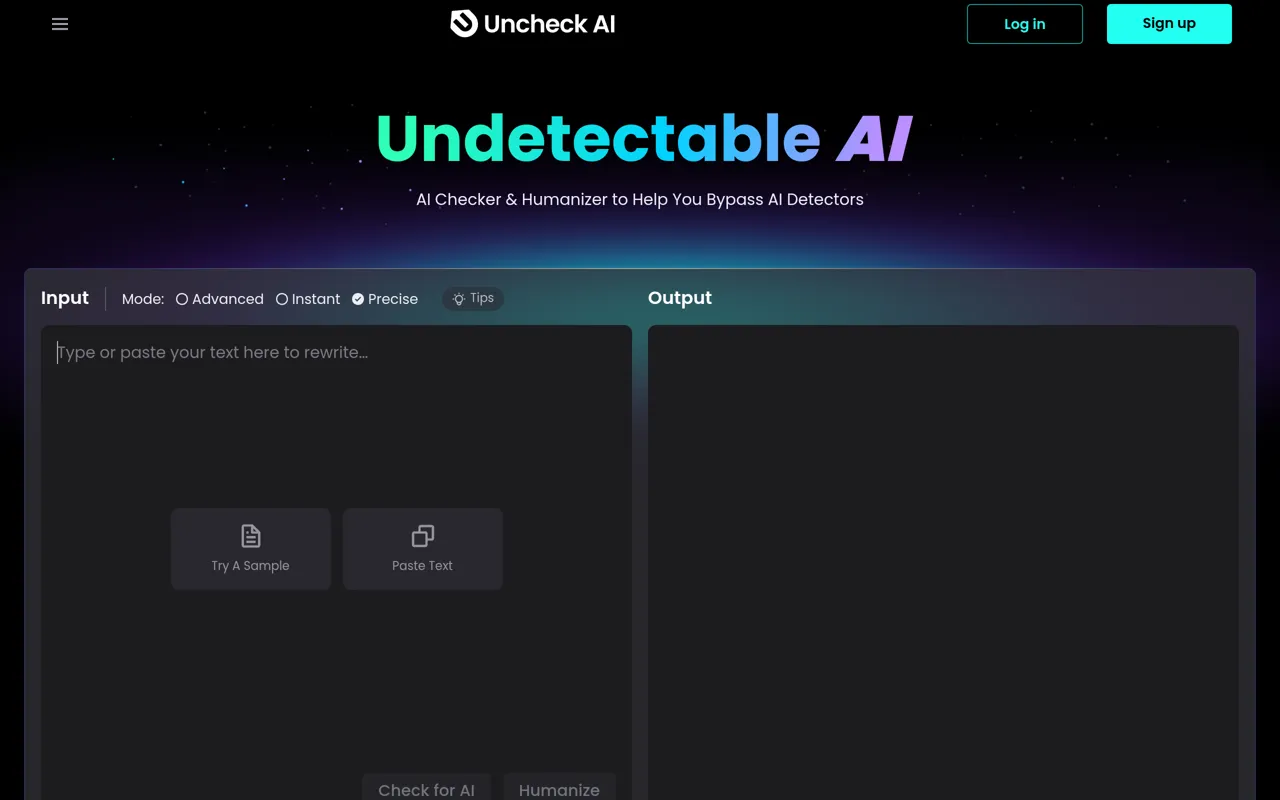 Screenshot of Uncheck AI