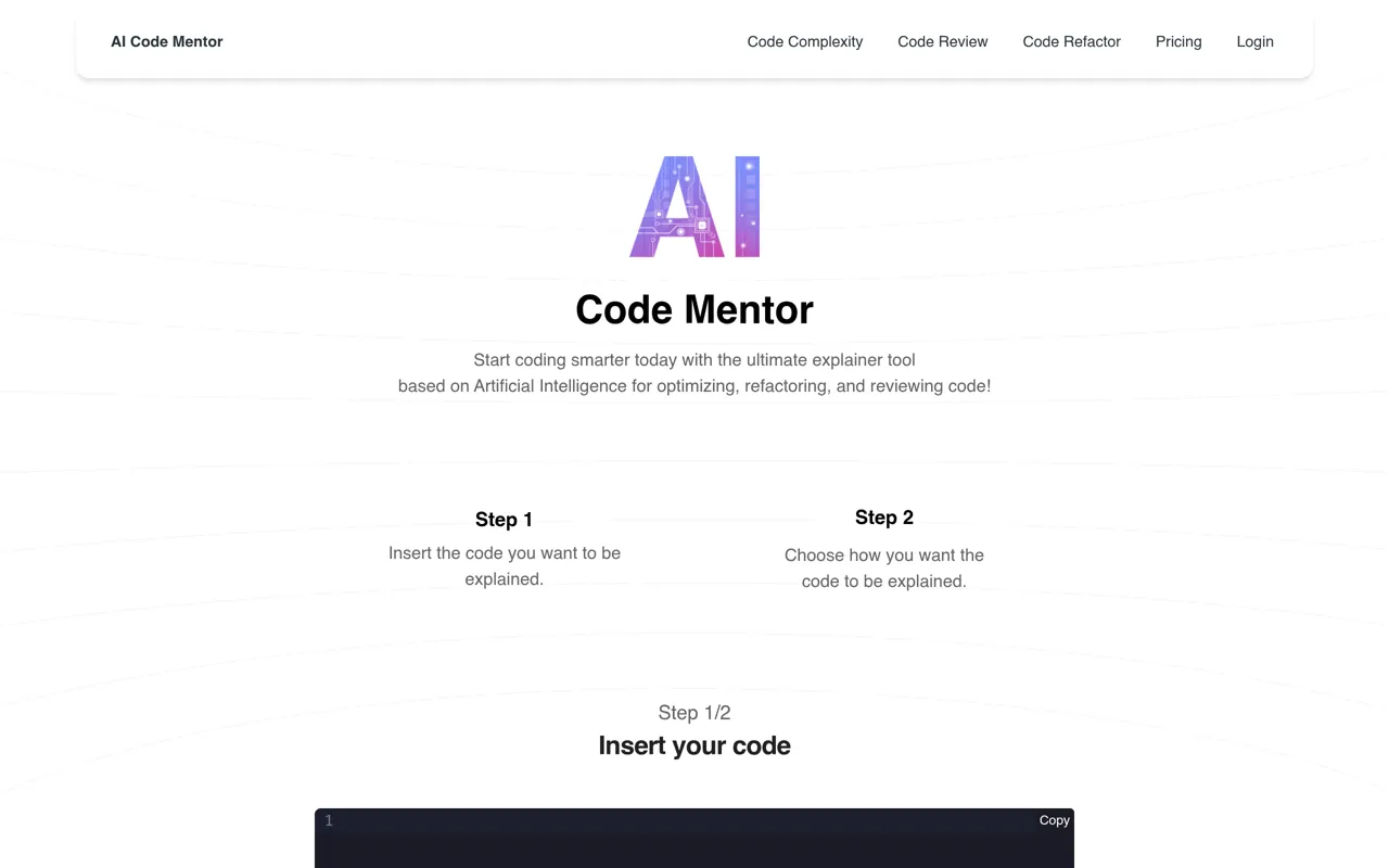 Screenshot of AI Code Mentor