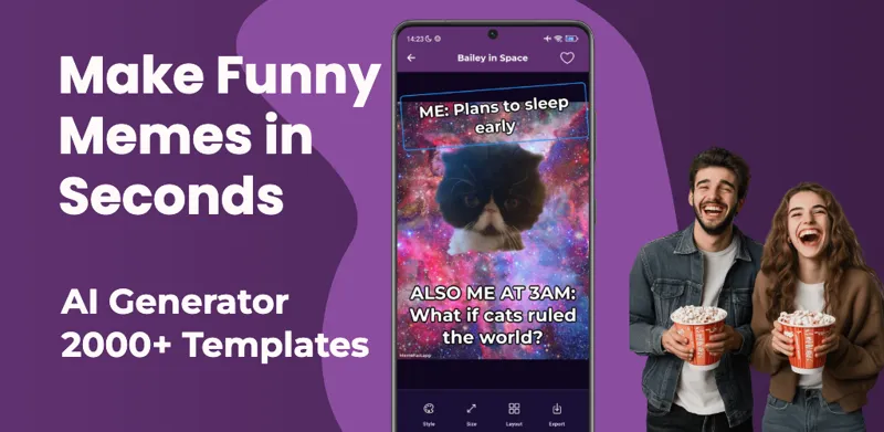 Screenshot of MemeFast - AI Meme Generator & Meme Maker