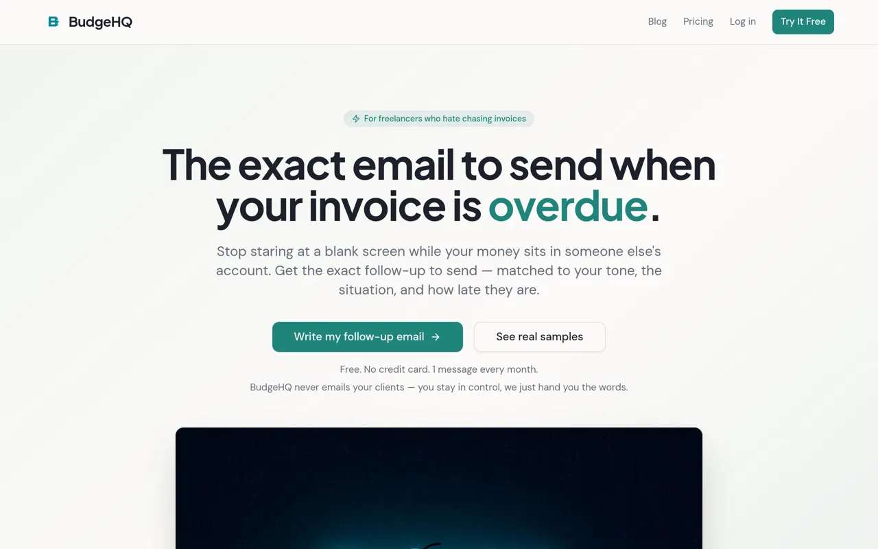Screenshot of BudgeHQ