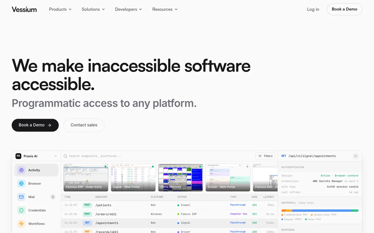 Screenshot of Vessium