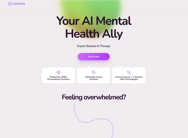 Screenshot of Stamina AI