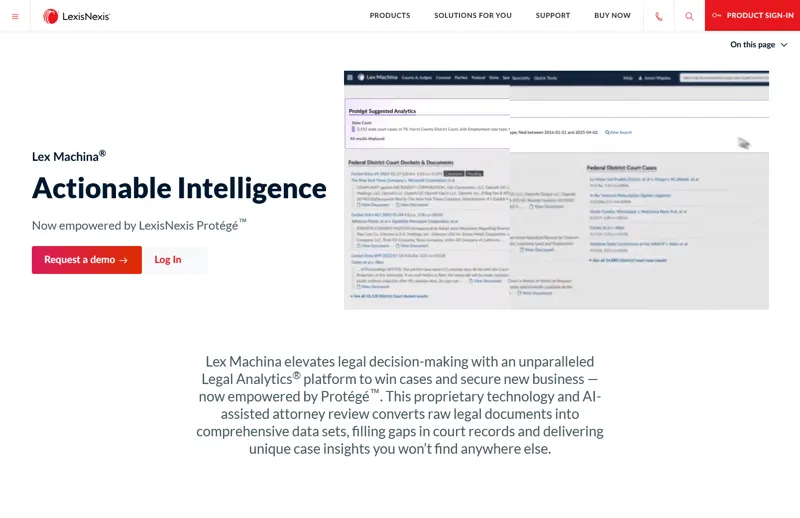 Screenshot of LexisNexis