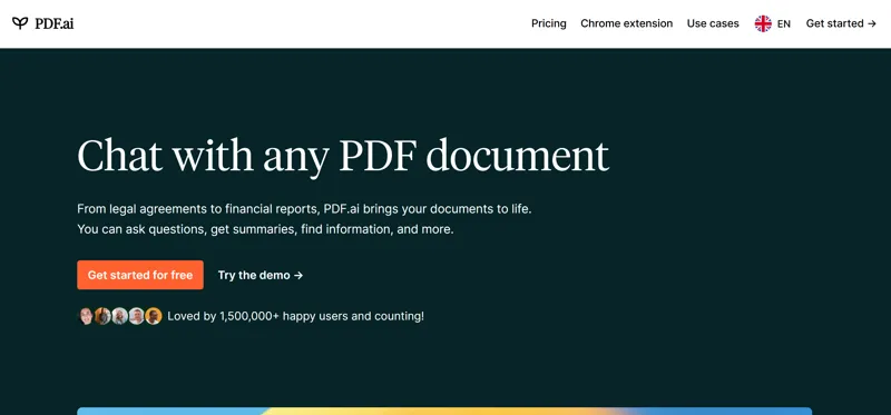 Screenshot of PDF AI