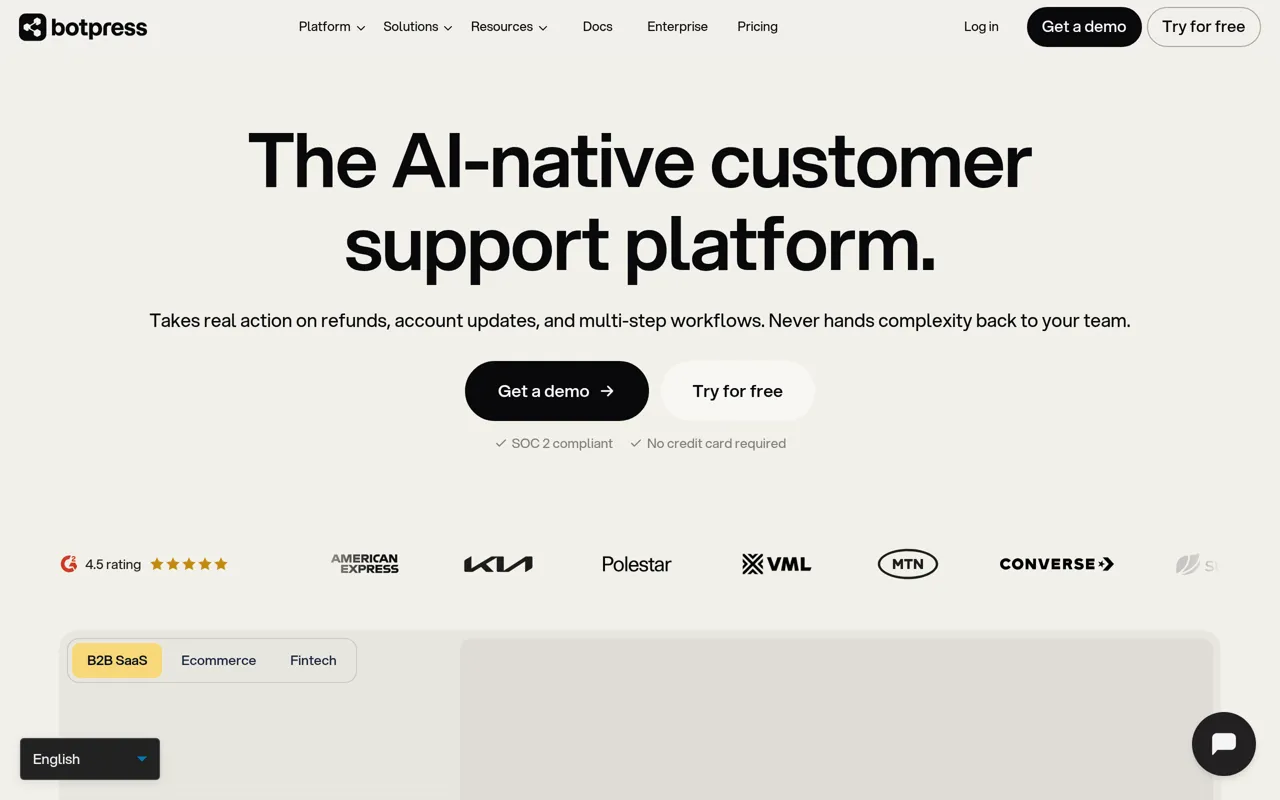 Screenshot of Botpress