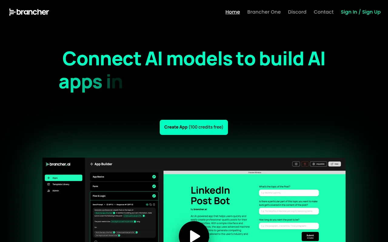 Screenshot of Brancher.ai