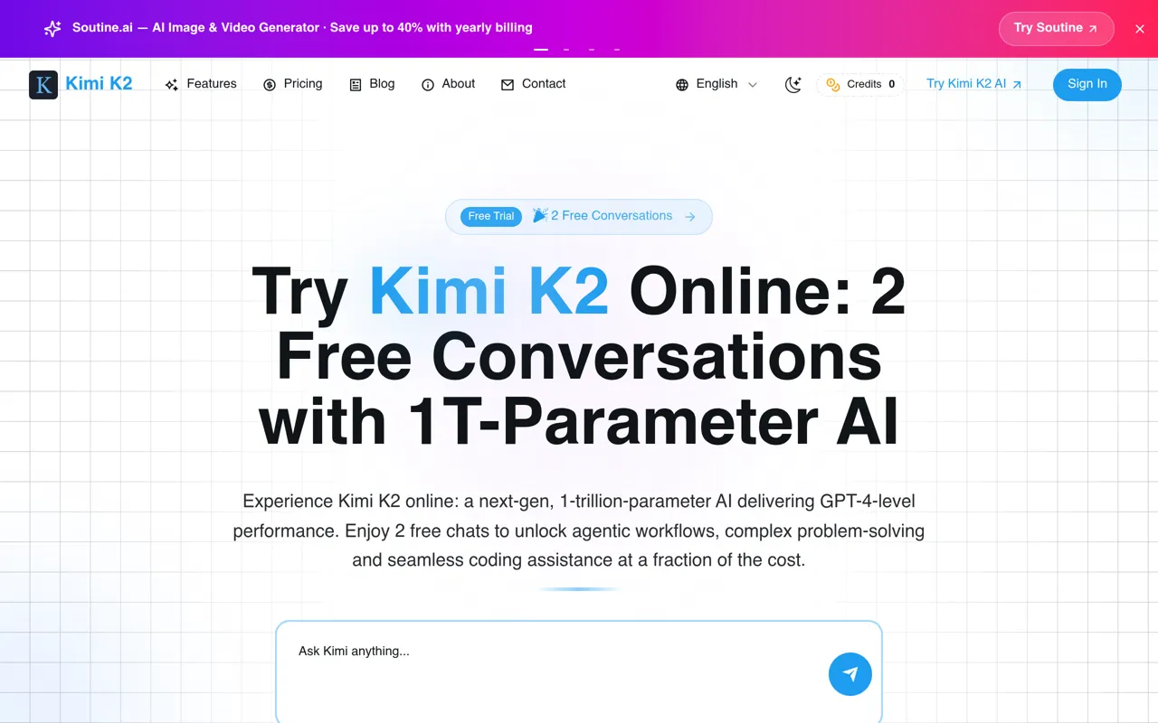 Screenshot of Kimi K2 Chat