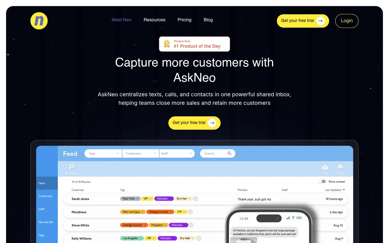 Screenshot of AskNeo