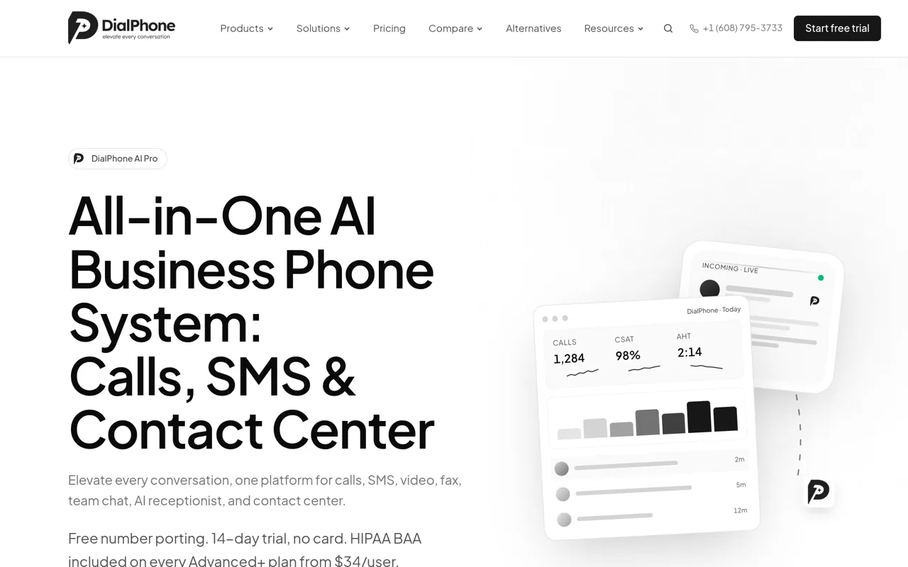 Screenshot of DialPhone