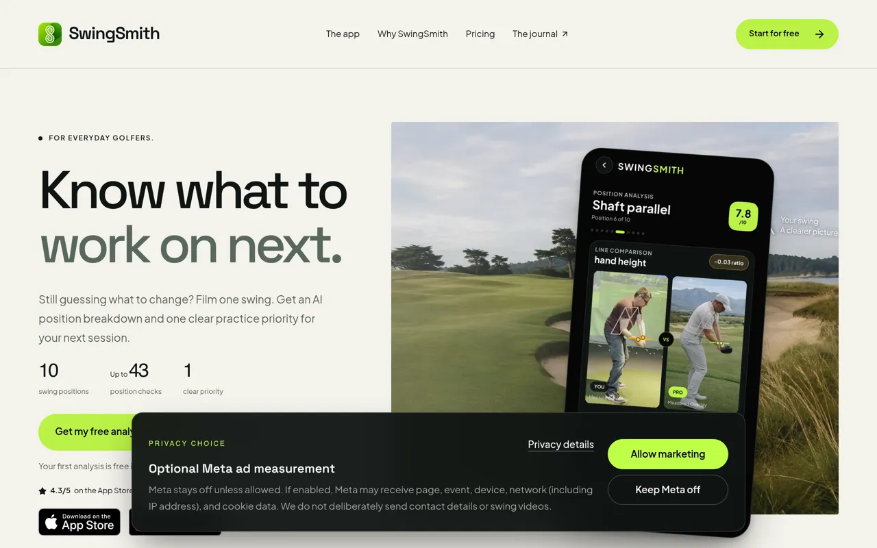 Screenshot of SwingSmith