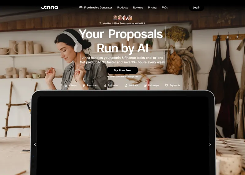 Screenshot of Jinna.ai