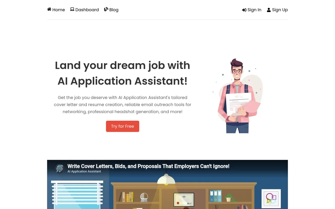 Screenshot of AI Application Assistant