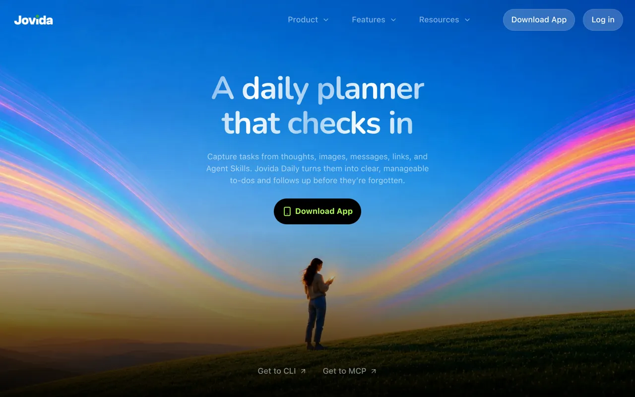 Screenshot of Jovida Daily