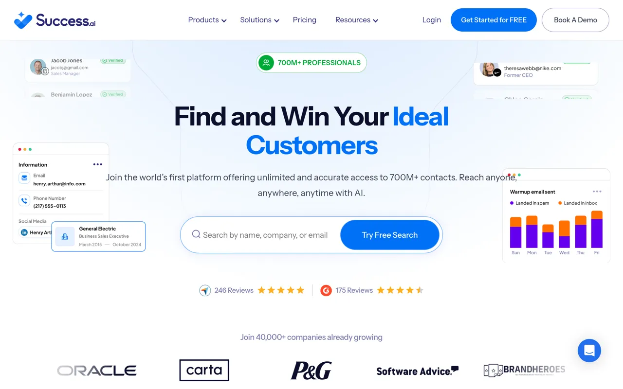 Screenshot of Success.ai