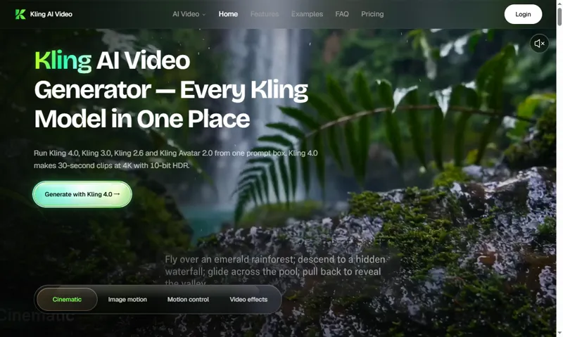 Screenshot of Kling 4.0