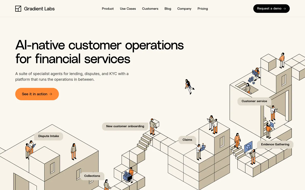 Screenshot of Gradient Labs