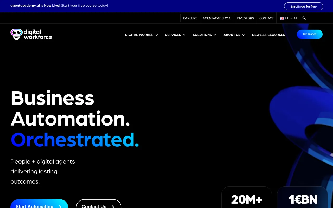 Screenshot of Digital Workforce Outsmart