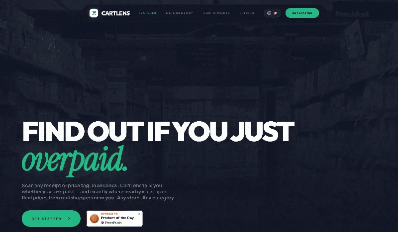 Screenshot of CartLens