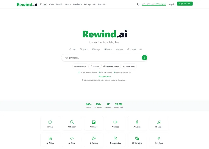 Screenshot of Rewind.ai