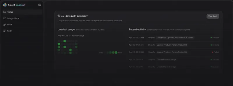Screenshot of Aident Loadout