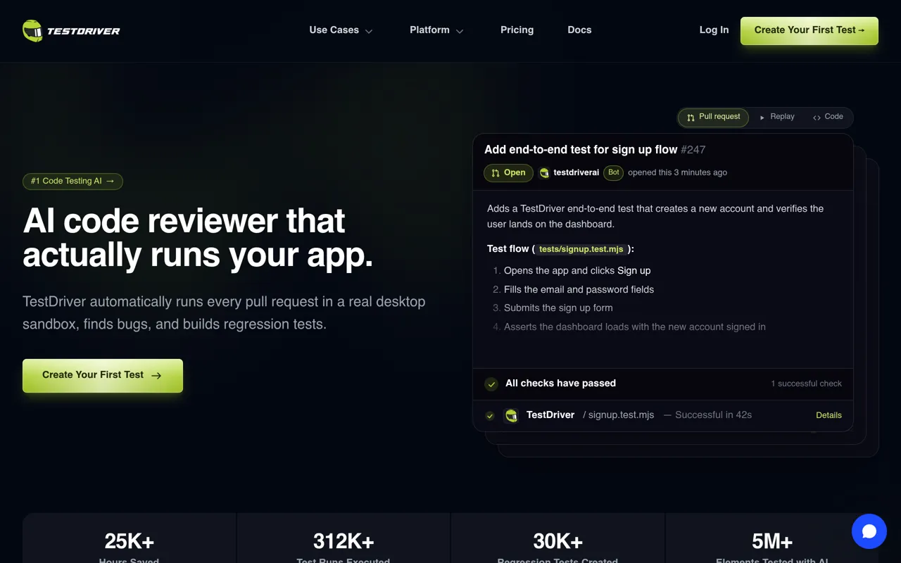 Screenshot of TestDriver