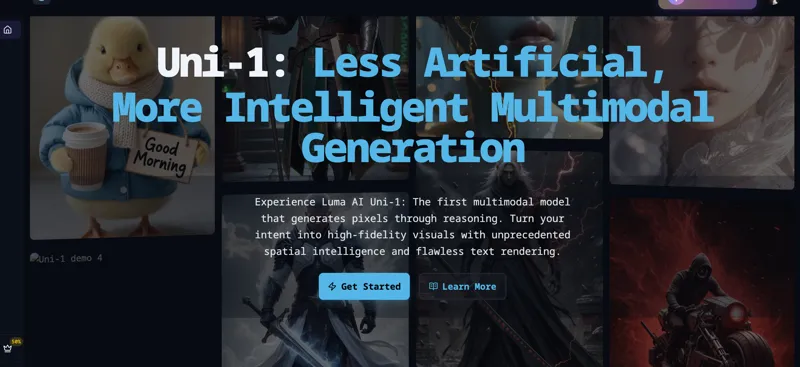 Screenshot of Uni-1 by Luma AI