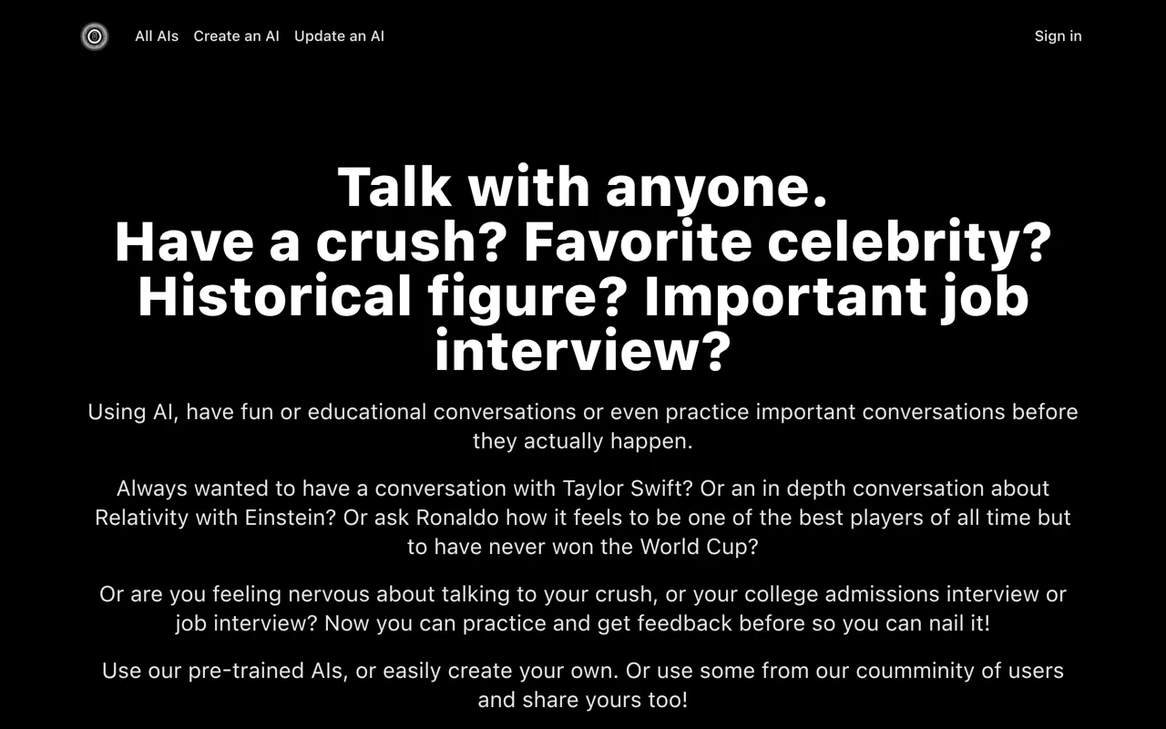 Screenshot of PracticeTalking