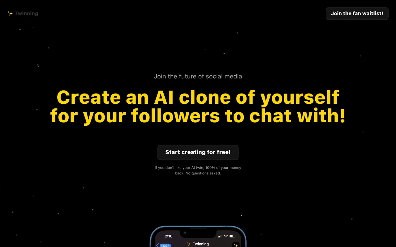 Screenshot of Twinning
