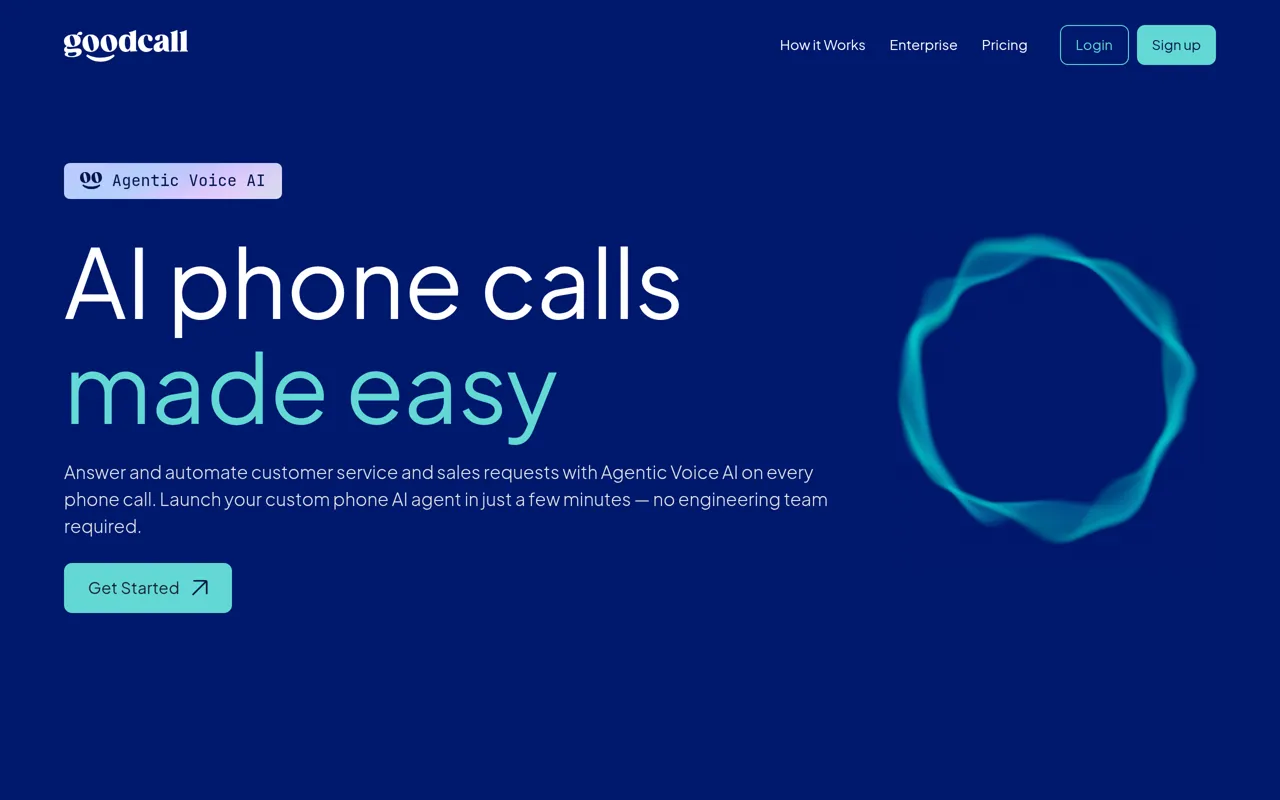 Screenshot of Goodcall