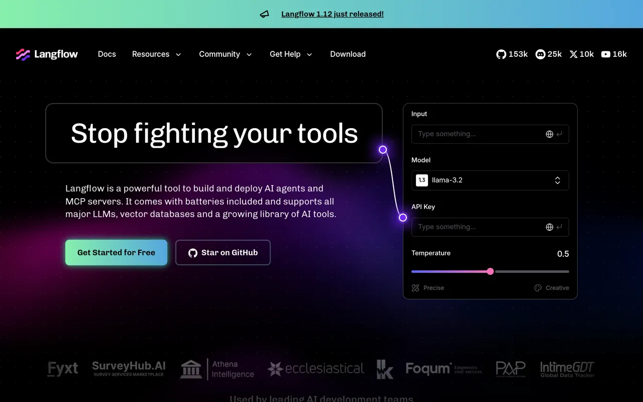 Screenshot of Langflow