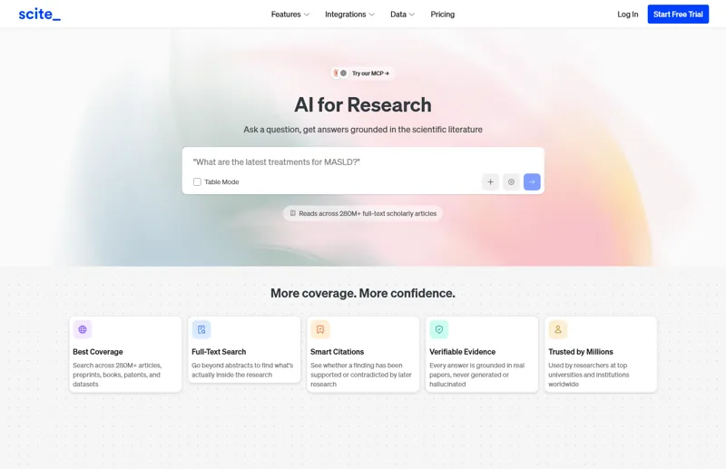 Screenshot of Scite Assistant