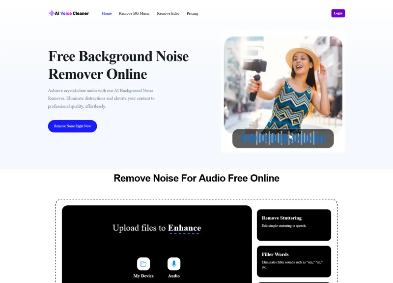 Screenshot of AI Voice Cleaner