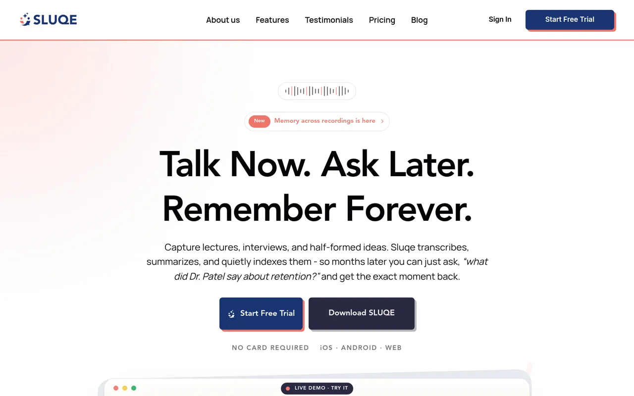 Screenshot of Sluqe